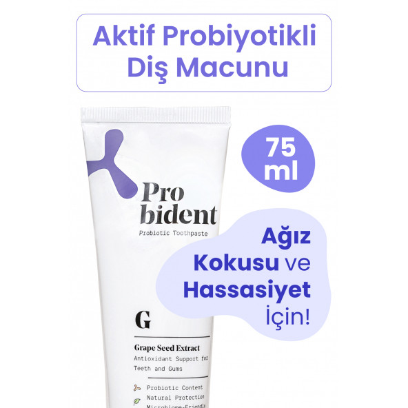 Probident Probiyotik Diş Macunu Üzüm Çekirdeği Özüt İlaveli ürün görseli 1