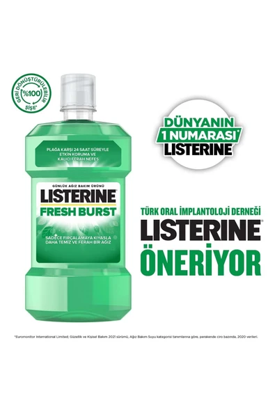 Listerine Fresh Burst 500 ml - Resim 2