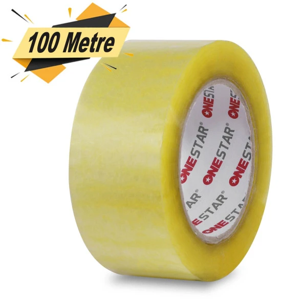 Onestar Koli Bandı 45 mm x 100 Mt Şeffaf Güçlü Yapışkanlı Kopmayan Bant ürün görseli 1