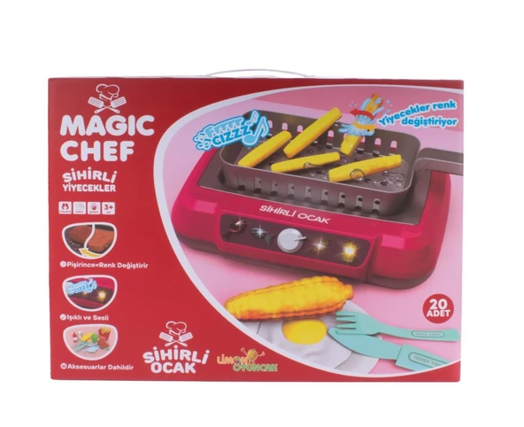 Limon Oyuncak Magic Chef Barbekü Ocak Seti 2A550 - Resim 6