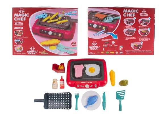 Limon Oyuncak Magic Chef Barbekü Ocak Seti 2A550 - Resim 5