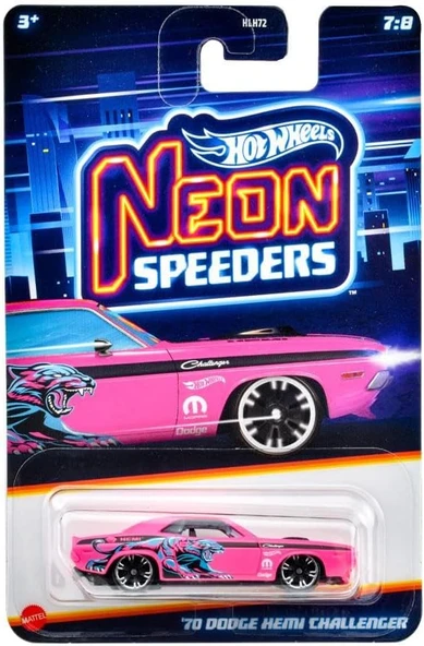 Hot Wheels Neon Yarışçılar Hlh72-70 Dodge Hemi Challenger Jby98 ürün görseli 1