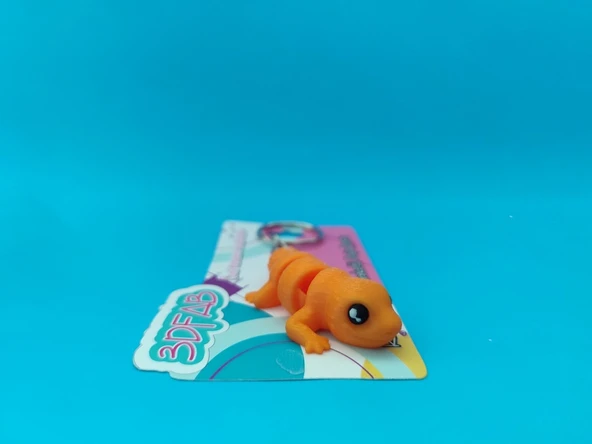 Sevimli Leoplar Gecko Anahtarlık - 3D Baskı Özel Tasarım ürün görseli 1