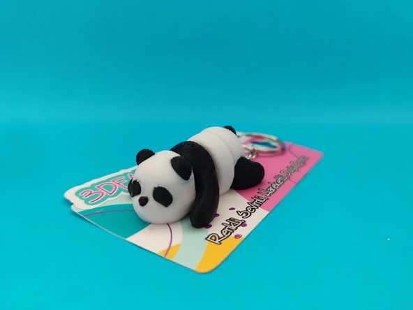 Sevimli Panda Anahtarlık - 3D Baskı Özel Tasarım - Resim 2