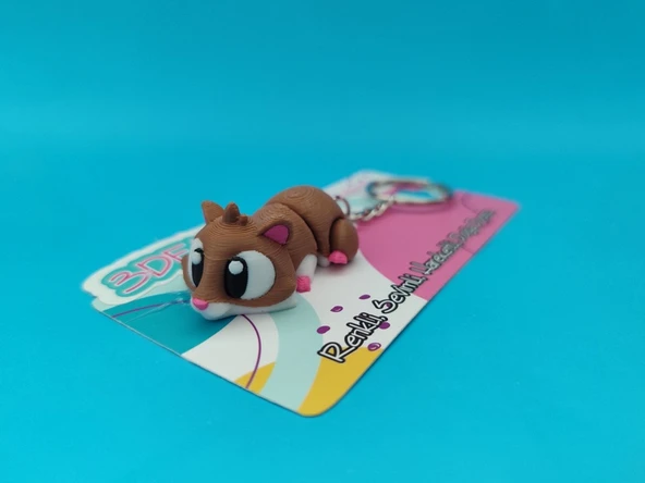 Sevimli Hamster Anahtarlık - 3D Baskı Özel Tasarım ürün görseli 1