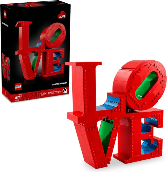 Lego Art Love Yapım Seti 31214 – Yetişkinler Için Ofis Veya Ev Hediyesi Olabilecek Robert Indiana He ürün görseli 1