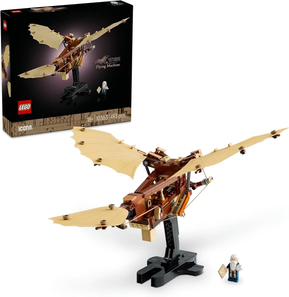 Lego Icons Leonardo Da Vinci’Nin Uçan Makinesi 10363 – Tarih Ve Havacılık Meraklısı Yetişkinlere Öze ürün görseli 1