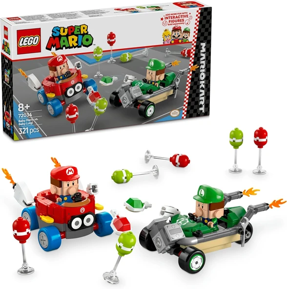 Lego Super Mario: Mario Kart – Baby Mario Ile Baby Luigi 72034, 8 Yaş Ve Üzeri Erkek Ve Kız Çocuklar ürün görseli 1