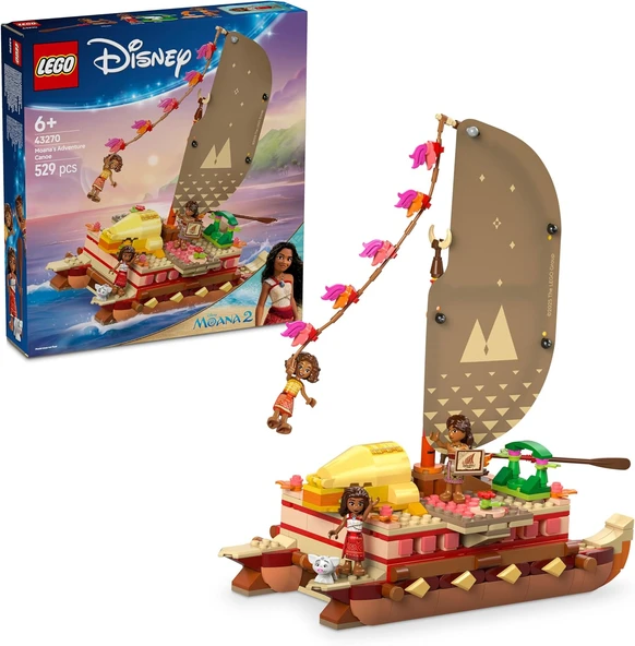 Lego ǀ Disney Princess Moana’Nın Macera Kanosu 43270, 6 Yaş Ve Üzeri Kız Ve Erkek Çocukları İçin Yar ürün görseli 1