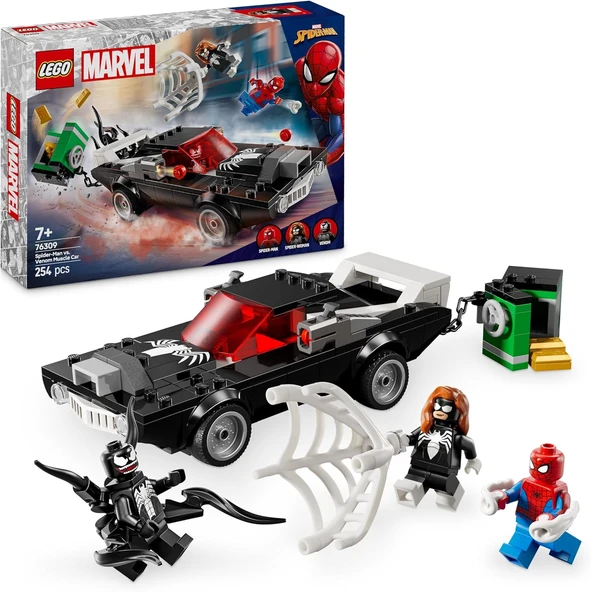 Lego Marvel Örümcek Adam, Venom Arabasına Karşı 76309-7 Yaş Ve Üzeri Çocuklar Için Araç Ve Minifigür ürün görseli 1