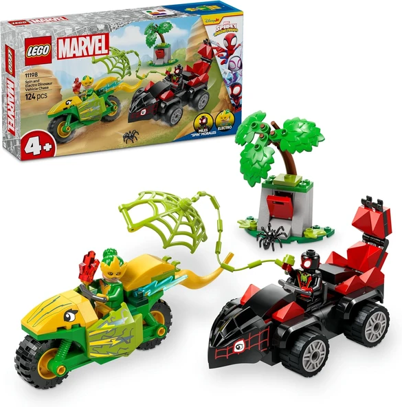 Lego Marvel Spidey Ve İnanılmaz Arkadaşları Spin Ve Electro Dinozor Aracı Takibi 11198-4 Yaş Ve Üzer ürün görseli 1