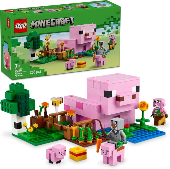 Lego Minecraft Yavru Domuz Evi 21268 – 7 Yaş Ve Üzeri Çocuklar Için Kahraman Figürü, Yaratıklar Ve O ürün görseli 1
