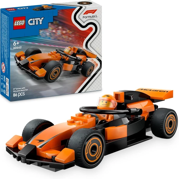 Lego City Mclaren Yarış Arabalı F1 Sürücüsü 60442-6 Yaş Ve Üzeri Çocuklar Için Mini Yarış Arabası İç ürün görseli 1