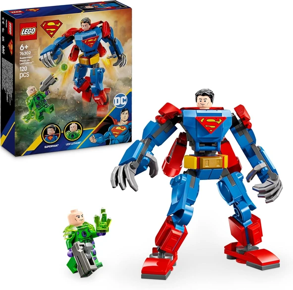 Lego Dc Superman Robotu, Lex Luthor’A Karşı 76302-6 Yaş Ve Üzeri Süper Kahraman Sevenler Için Yaratı ürün görseli 1