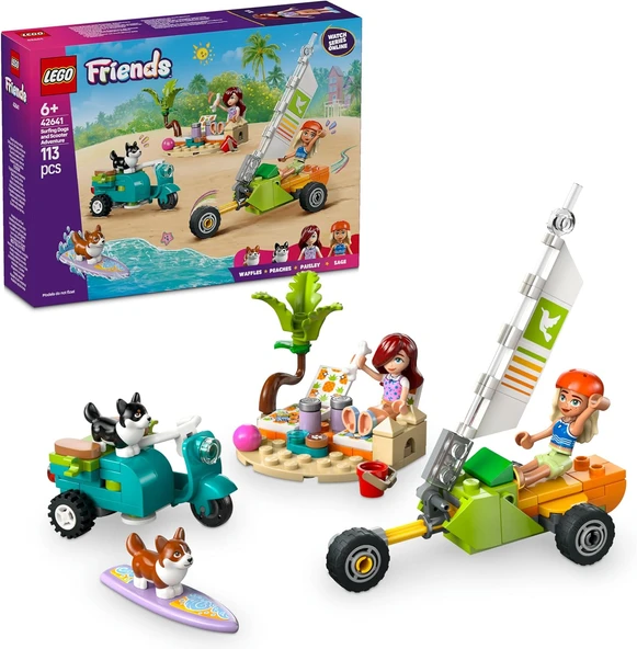 Lego Friends Sörfçü Köpekler Ve Scooter Macerası 42641-6 Yaş Ve Üzeri Erkek Ve Kız Çocukları Için Mi ürün görseli 1