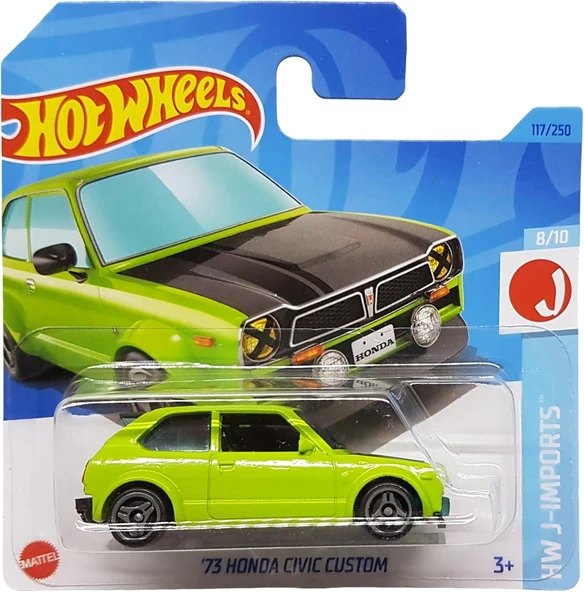 Hot Wheels - ´73 Honda Civic Custom - Hw J-Imports 8/10 - Hkg40 - Short Card - Yeşil - Mattel 2023 ürün görseli 1
