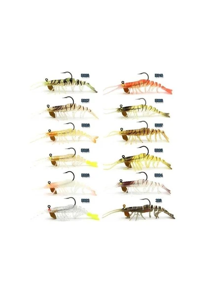 Pandora Caridina 7.6 cm 6.5 gr Silikon Karides Yem ürün görseli 1