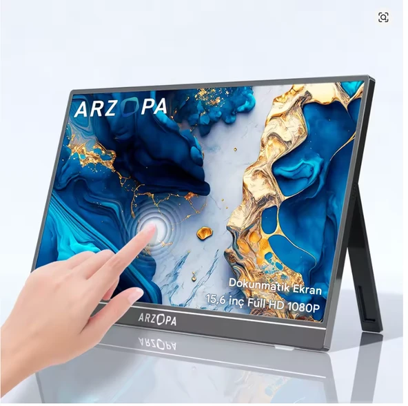 Arzopa A1 T 15.6" Full HD 60Hz IPS Ultra İnce Dokunmatik Taşınabilir Monitör ürün görseli 1