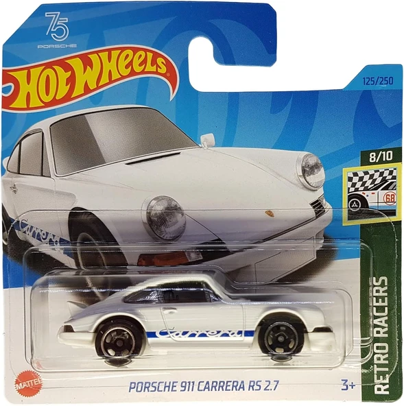 Hot Wheels - Porsche 911 Carrera Rs 2.7 - Retro Racers 8/10 - Hkg42 - Short Card - Beyaz - Mattel 20 ürün görseli 1