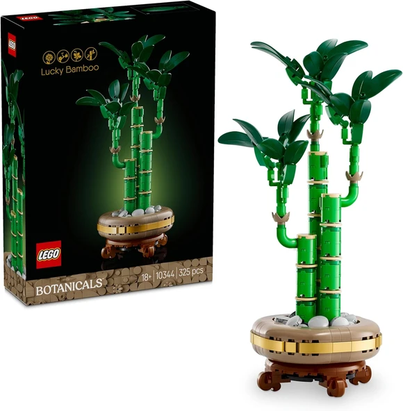 Lego Botanicals Şans Bambusu 10344 – Yetişkin Kadın Ve Erkekler Için Bambu Sapları, Çakıl Taşları Ve ürün görseli 1