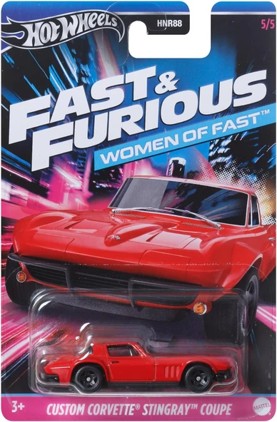 Hot Wheels Auto Custom Corvette Stinggrey Coupe - Fast And Frious Kadınlar - Model Döküm Ölçeği 1:64 ürün görseli 1