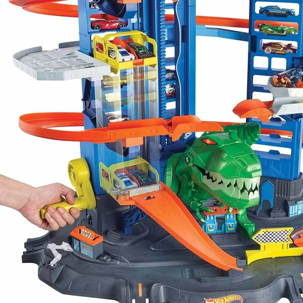 Avasee Hot Wheels Robotik T-Rex Ultimate Garaj - Resim 7