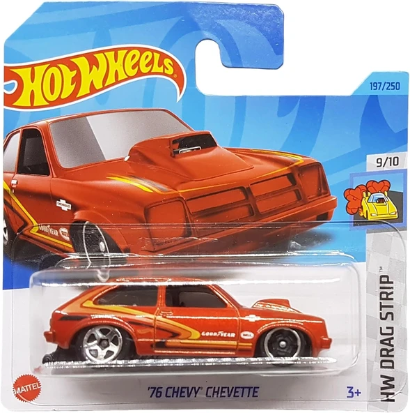 Hot Wheels - ´76 Chevy Corvette - Hw Drag Strip 9/10 - Hkh35 - Short Card - Good Year - Bell - Matte ürün görseli 1