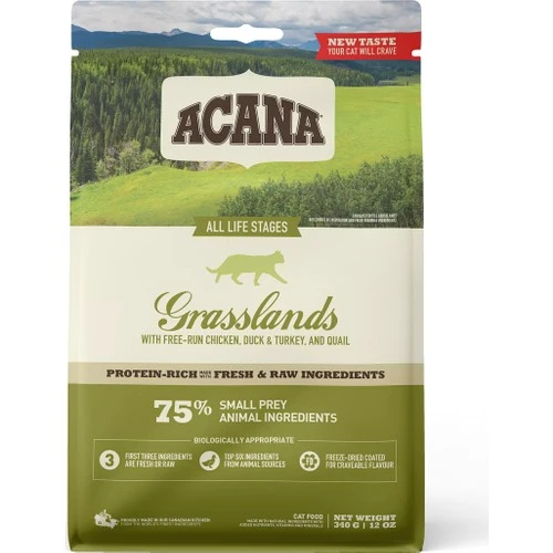 Acana Grasslands Ördekli ve Tavuklu Tahılsız Kedi Maması 1,8kg ürün görseli 1
