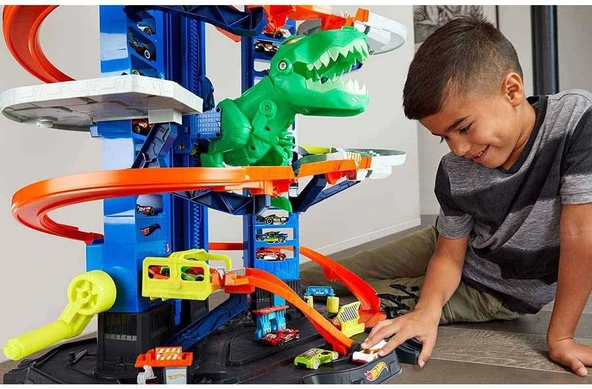 Avasee Hot Wheels Robotik T-Rex Ultimate Garaj - Resim 5