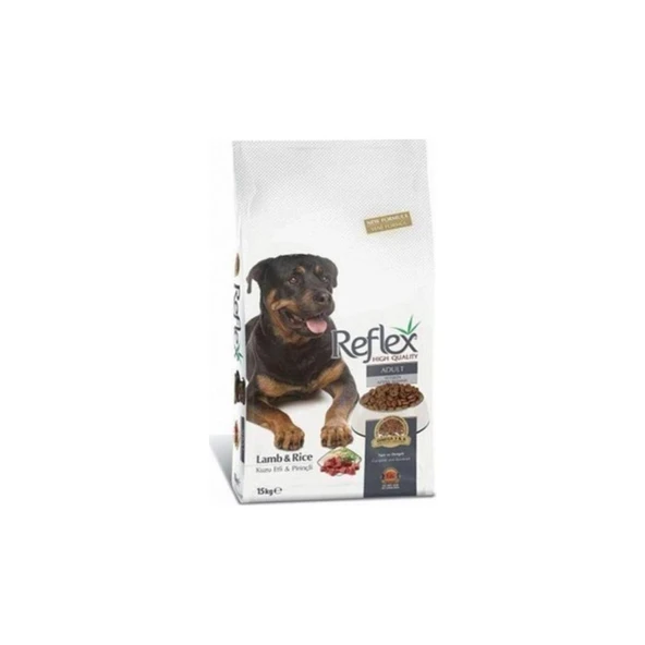 Reflex Kuzu Eti ve Pirinçli Yetişkin Köpek Maması 15kg ürün görseli 1