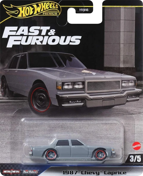 Hot Wheels Fast And Furious Auto 1987 Chevy Caprice Model Araba Cast Ölçek 1:64 - Uzunluk 7 Cm - Hrt ürün görseli 1