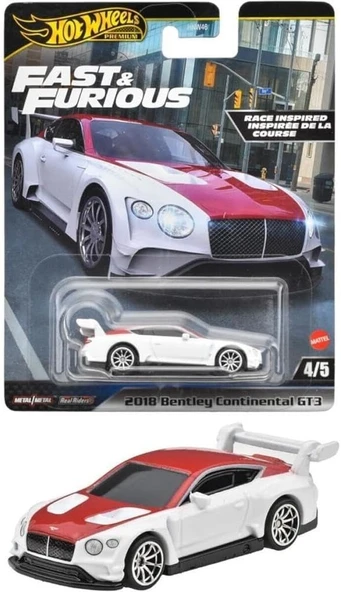Hot Wheels Fast-Furious Premium Araba 2018 Bentley Continental Gt3 Hnw46-Hvr63 ürün görseli 1