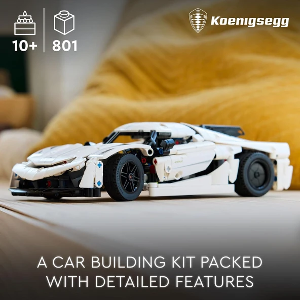 PTTAVM: Lego Technic 42184 Koenigsegg Jesko Absolut White Hypercar