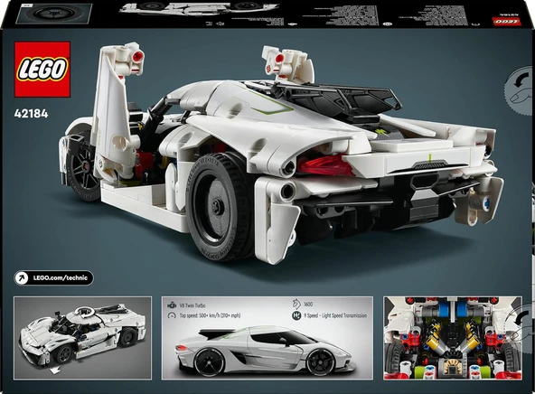 PTTAVM: Lego Technic 42184 Koenigsegg Jesko Absolut White Hypercar