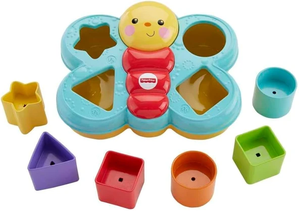 Fisher Price Şekil Eşleştirme Arkadaşı Kelebek, 6 Bloklu, Şekil Eşleştirme Oyunu Cdc22 ürün görseli 1