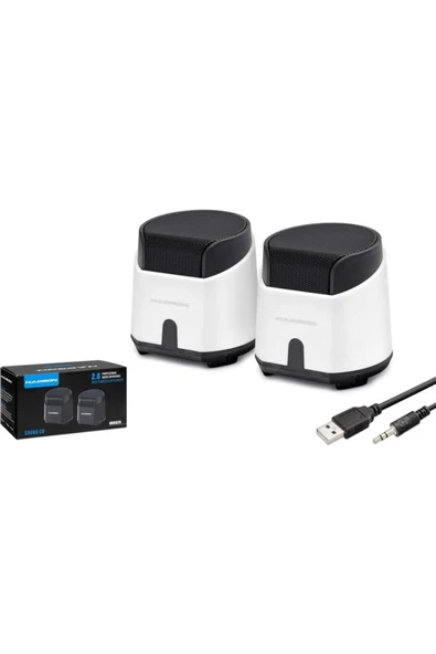 HADRON HD6024W Speaker Pc Beyaz 8.5-9-9 cm ürün görseli 1