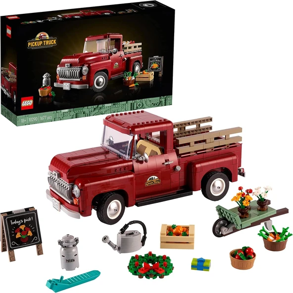Lego® Icons Kamyonet 10290 Yetişkinler Için Yapım Seti; 1950’Lerden Orijinal Klasik Bir Kamyonet Yap ürün görseli 1