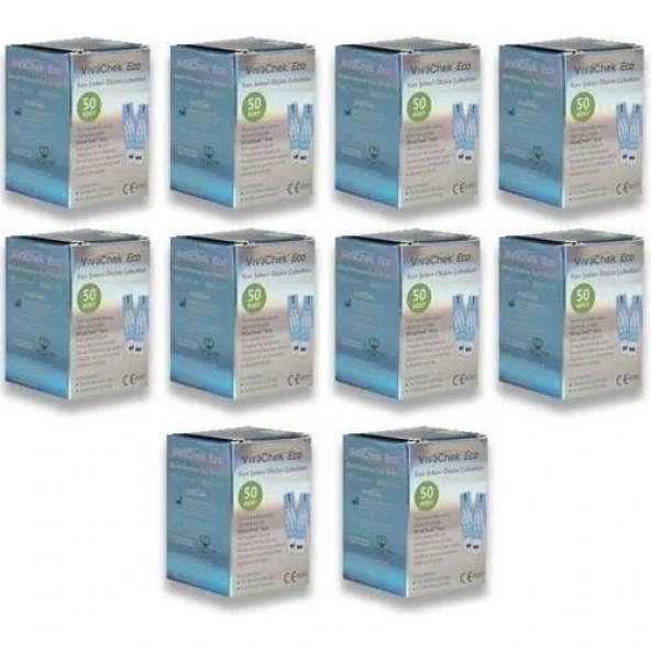 VivaChek Eco 50'li 10 Paket Şeker Ölcüm Çubuğu ürün görseli 1
