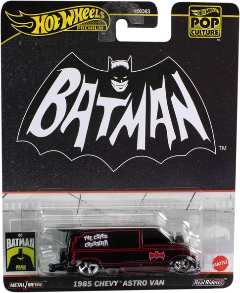 Hot Wheels Batman 1985 Chevy Astro Van Batmobile Cast Model Araba - Ölçek 1:64 - Uzunluk 7 Cm Pop Cu ürün görseli 1