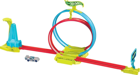 Hot Wheels Neon Yarışlar Çifte Çemberde Yarış Seti ürün görseli 1