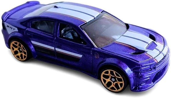 Hot Wheels - ´20 Dodge Charger Hellcat - Then And Now 7/10 - Hkj45 - Short Card - Lila Metalik - Srt ürün görseli 1
