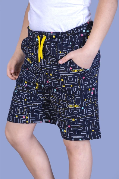 Toontoy Erkek Çocuk Pac-Man Baskılı Şort ürün görseli 1