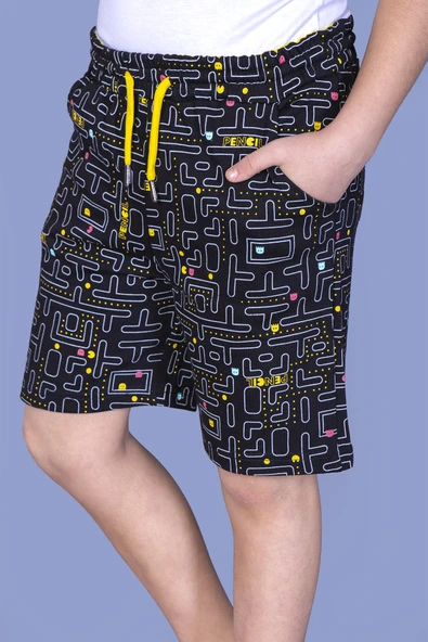 Toontoy Erkek Çocuk Pac-Man Baskılı Şort - Resim 3