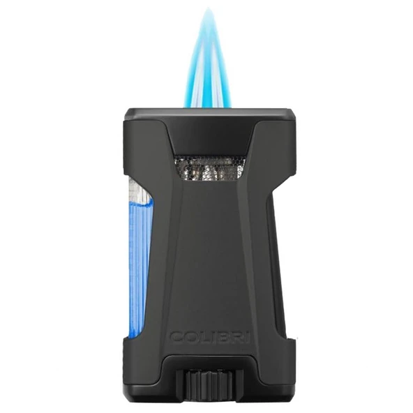 Colibri Rebel Çift Jet Puro Çakmağı Siyah ürün görseli 1