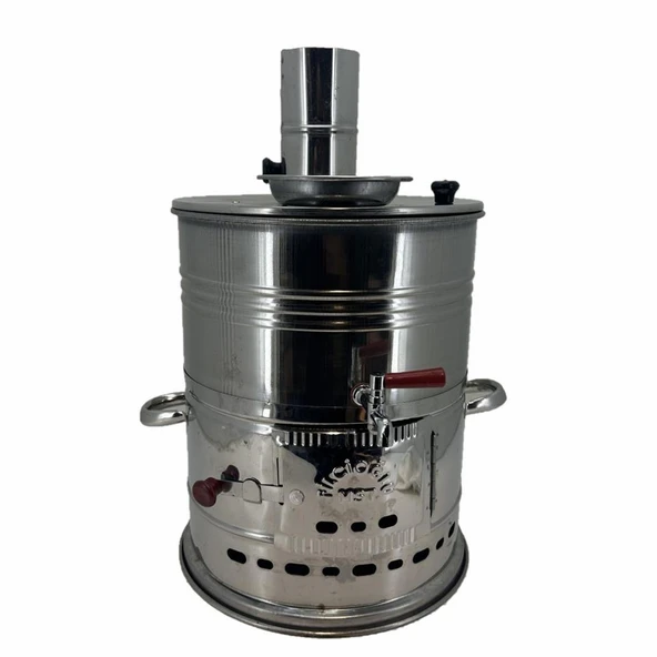 Paslanmaz Çelik Demlikli 7 litre Semaver - Resim 9