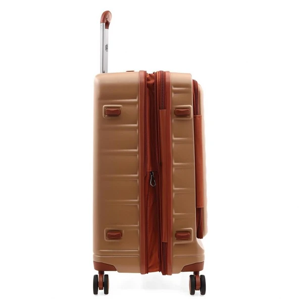 ÇÇS 5238 Lüx 3 Lü Valiz Seti Kahve - Resim 6