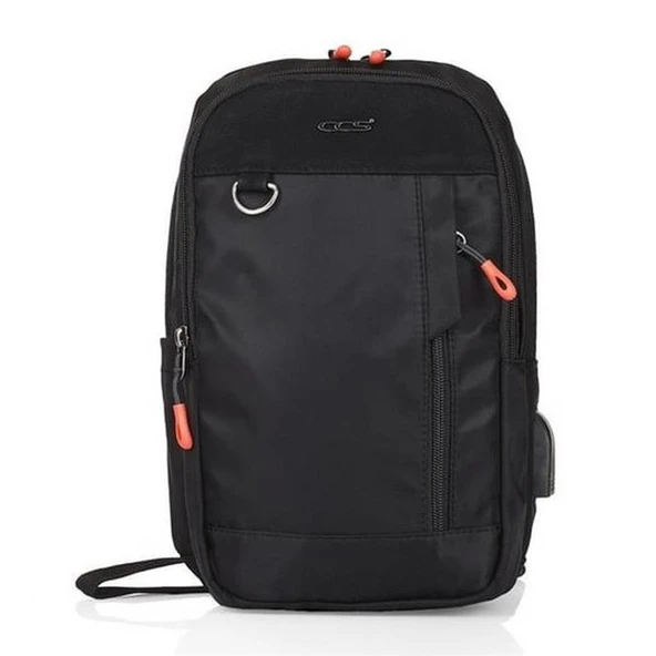 Ççs 71296 Usb Çapraz Omuz Çantası Siyah - Resim 2