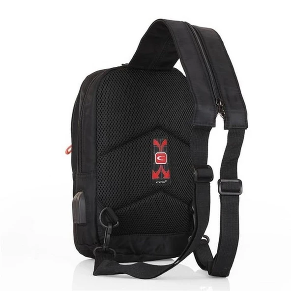 Ççs 71296 Usb Çapraz Omuz Çantası Siyah - Resim 8