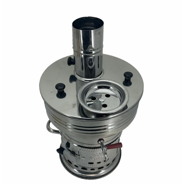 Paslanmaz Çelik 7 litre Demlikli Semaver - Resim 10