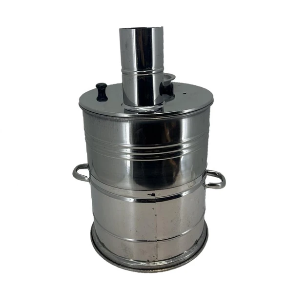 Paslanmaz Çelik Demlikli 7 litre Semaver - Resim 10